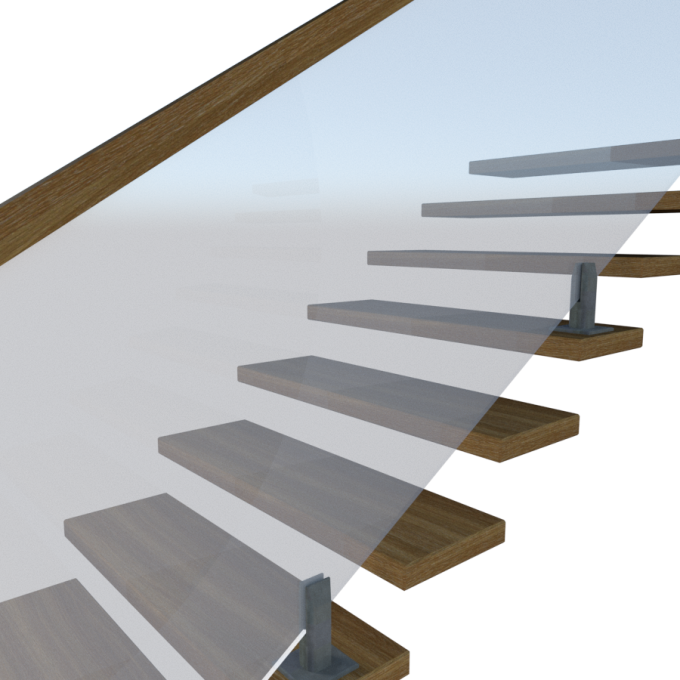 31-1 Стеклянное ограждение 10 мм на стойках 2